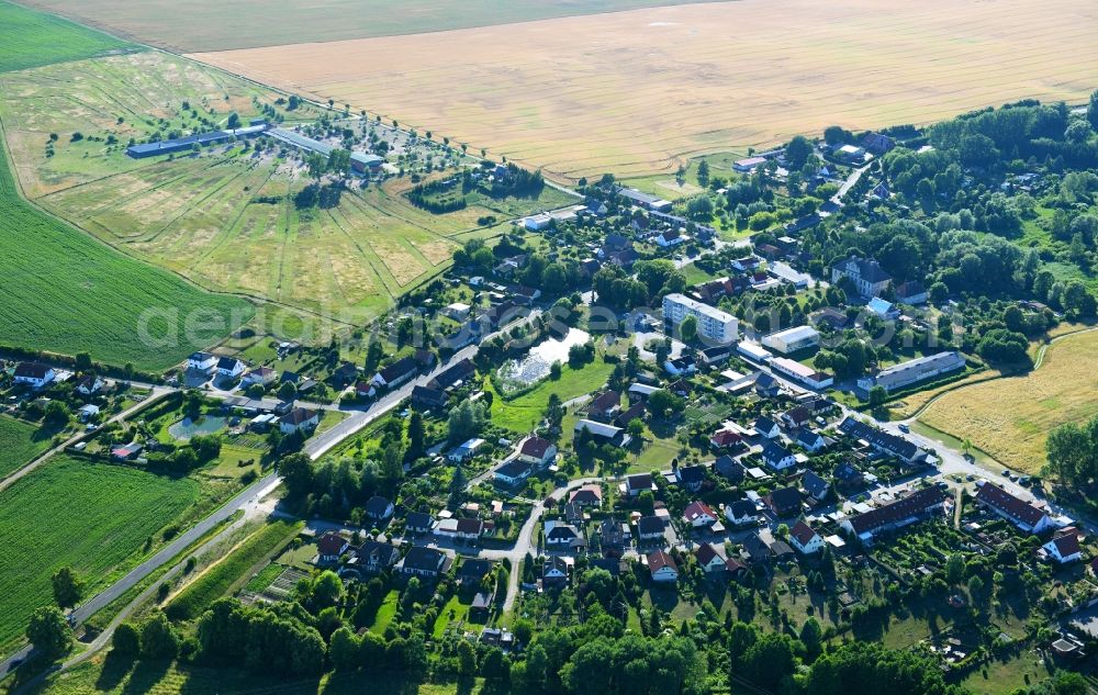 Aerial photograph Sponholz - Town View of the streets and houses of the residential areas in Sponholz in the state Mecklenburg - Western Pomerania, Germany