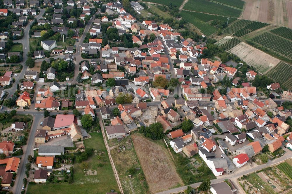 Aerial image Sprendlingen - View of Wolfsheim in Sprendlingen in the district of Mainz-Bingen in Rhineland-Palatinate