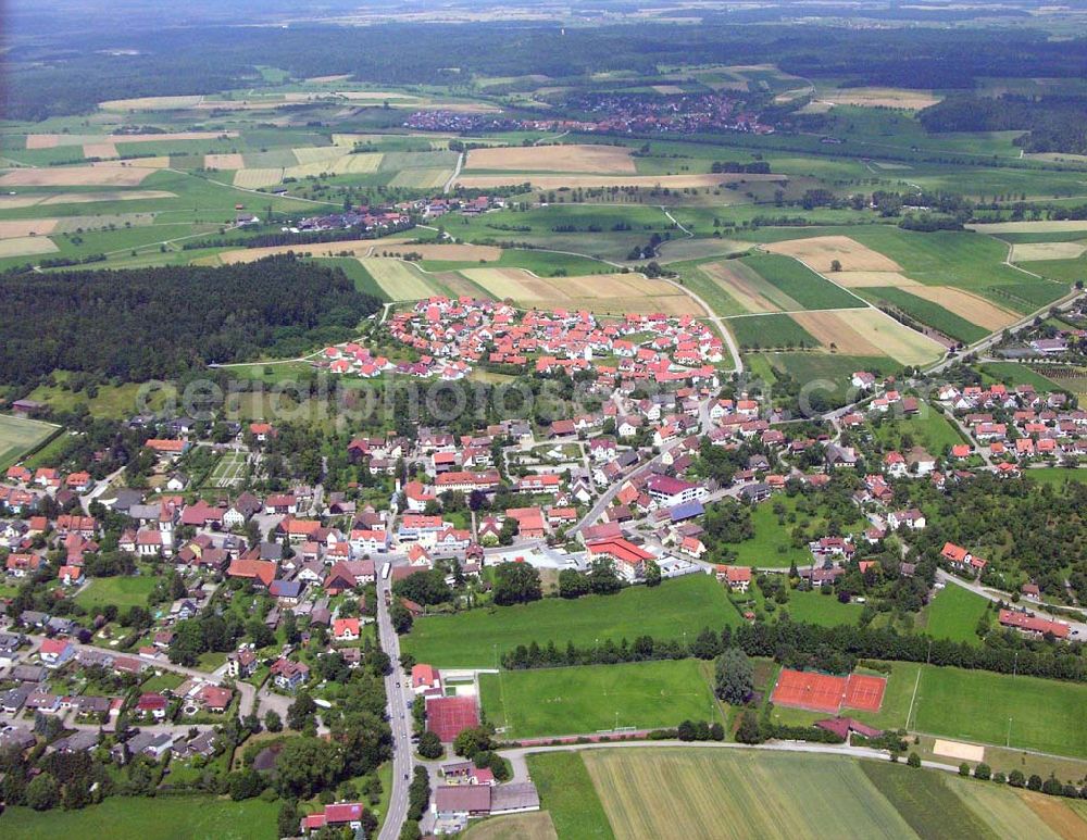 Gründelhardt (zu Frankenhardt) / Baden-Württemberg from above - Ortsansicht mit Stadtzentrum