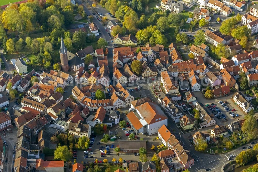 Aerial photograph Ottweiler - Local view of the city center and downtown Ottweiler in Saarland