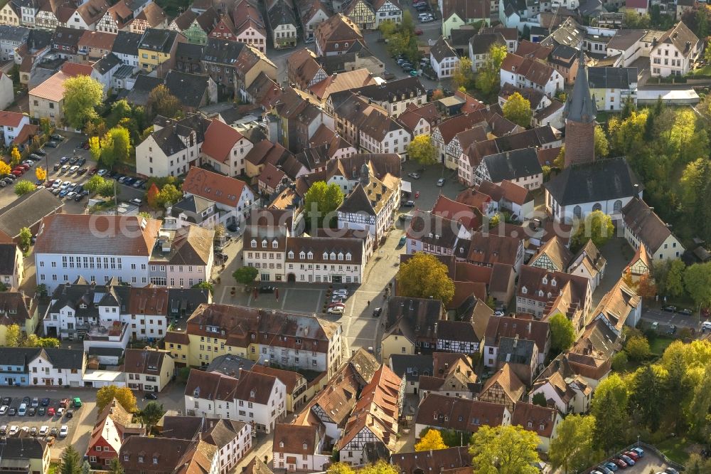 Aerial photograph Ottweiler - Local view of the city center and downtown Ottweiler in Saarland