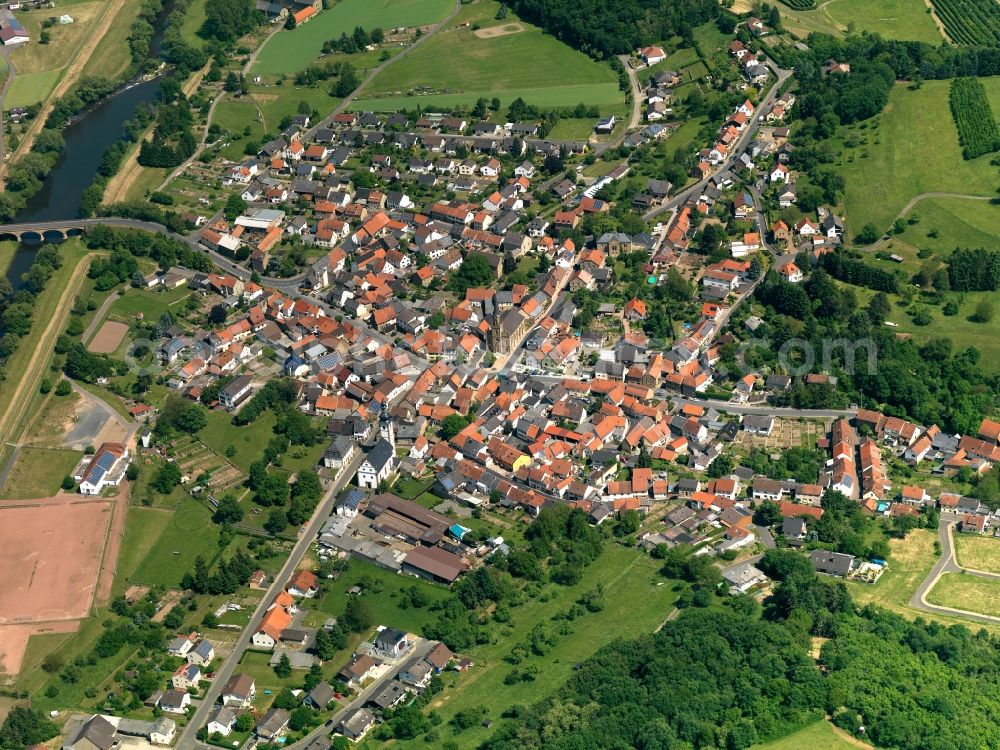 Staudernheim from the bird's eye view: District view of Staudernheim in the state Rhineland-Palatinate