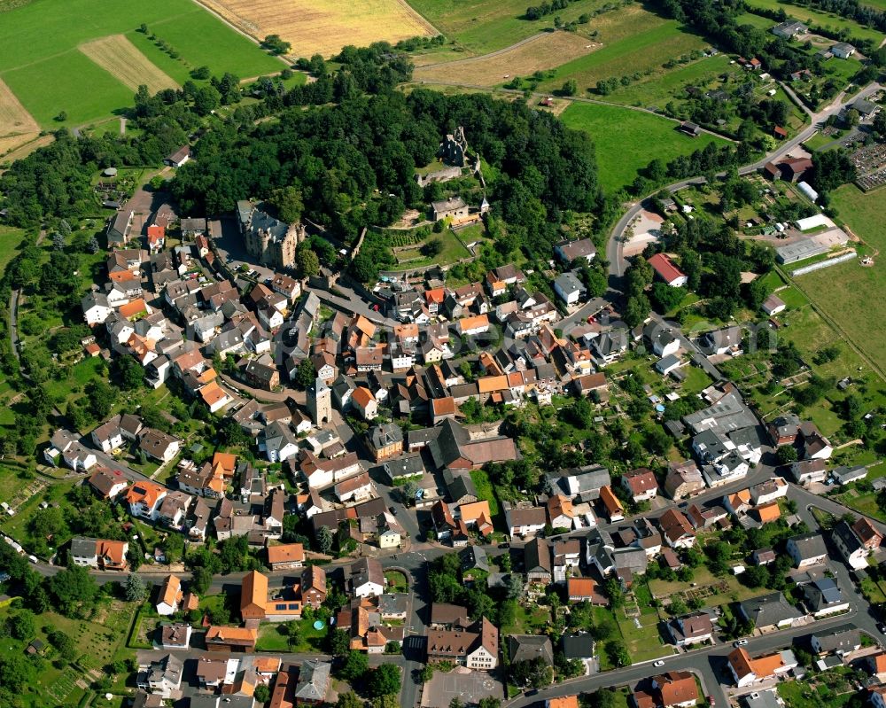 Aerial photograph Staufenberg - Town View of the streets and houses of the residential areas in Staufenberg in the state Hesse, Germany