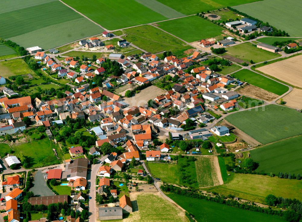 Stetten from above - Town View of the streets and houses of the residential areas in Stetten in the state Rhineland-Palatinate, Germany