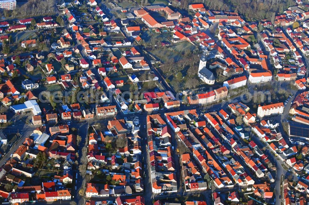 Aerial photograph Stotternheim - Town View of the streets and houses of the residential areas in Stotternheim in the state Thuringia, Germany