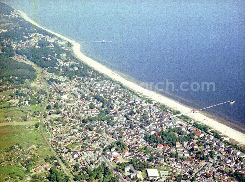 Aerial photograph Ahlbeck / Usedom - MV - Ortsansicht des Strandbereiches von Ahlbeck / Usedom.