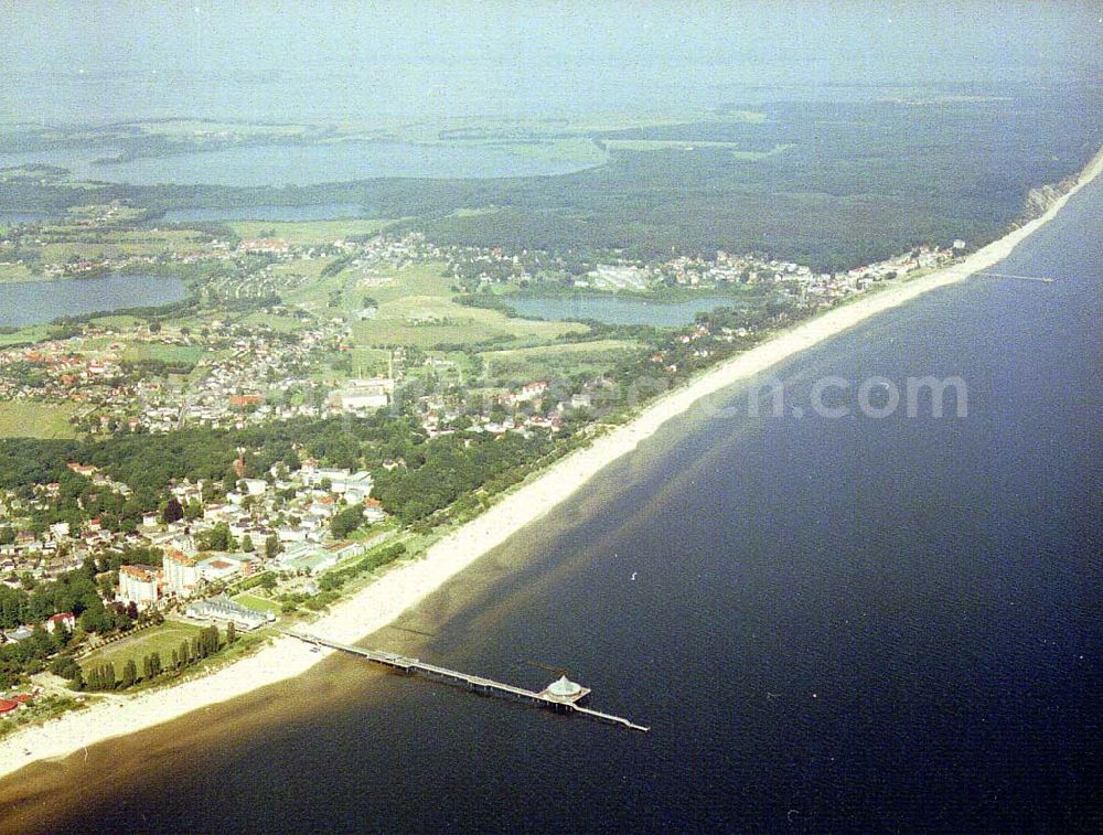 Aerial photograph Heringsdorf / Usedom - MV - Ortsansicht des Strandbereiches von Heringsdorf / Usedom.