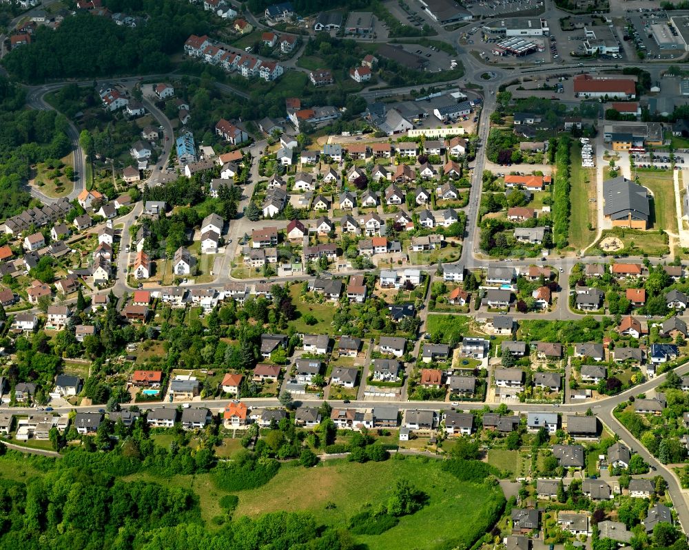 Stromberg from above - District view of Stromberg in the state Rhineland-Palatinate