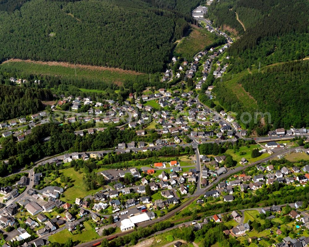 Neunkirchen from above - View of Struthuetten in Neunkirchen in North Rhine-Westphalia. The village is near the border of Rhineland Palatinate