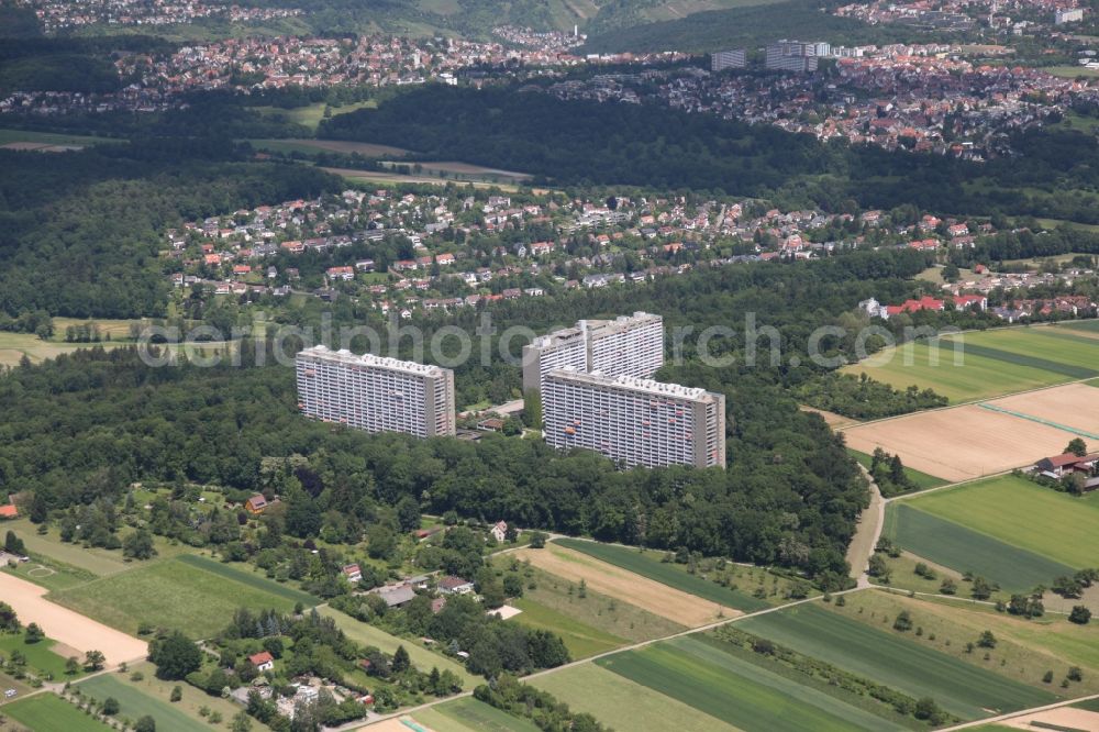 Aerial photograph Stuttgart-Asemwald - Local view of Stuttgart-Asemwald in the state of Baden-Württemberg