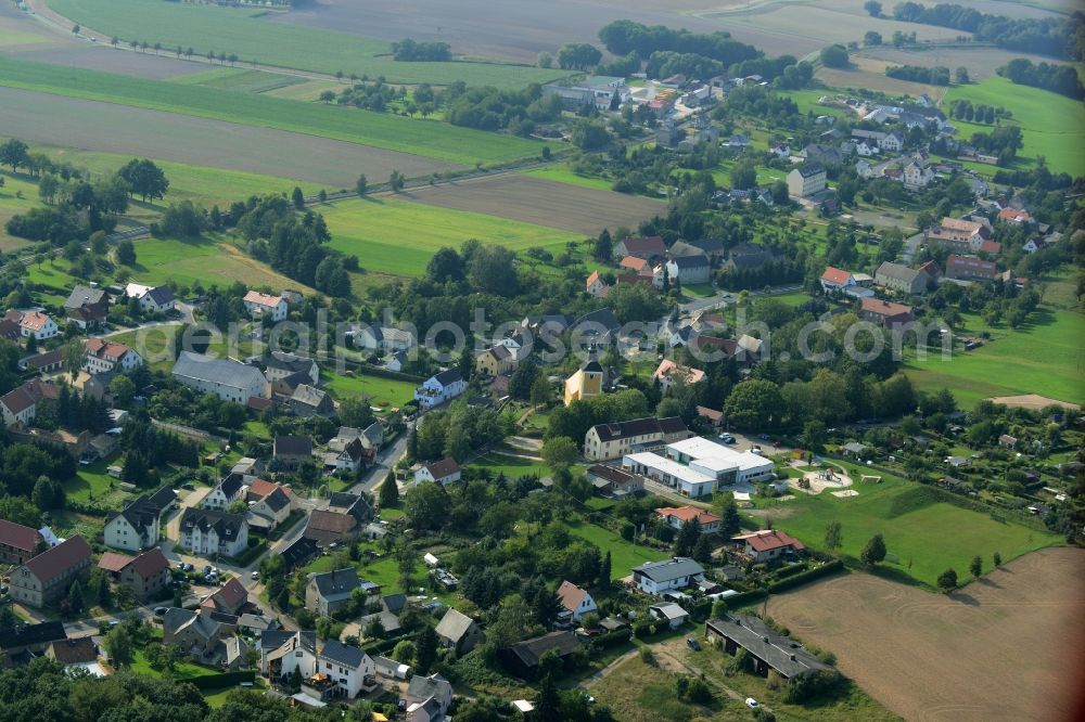 Aerial image Tautenhain (Frohburg) - View of Tautenhain in the state of Saxony