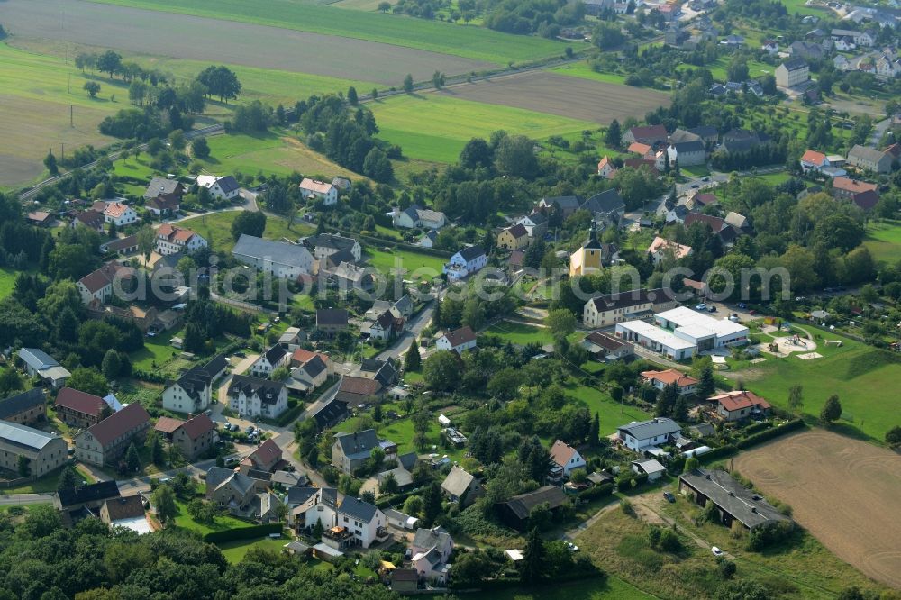 Aerial photograph Tautenhain (Frohburg) - View of Tautenhain in the state of Saxony