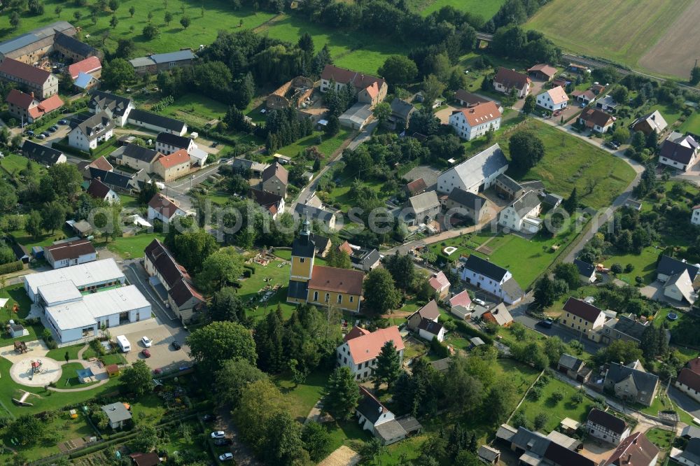 Tautenhain (Frohburg) from the bird's eye view: View of Tautenhain in the state of Saxony