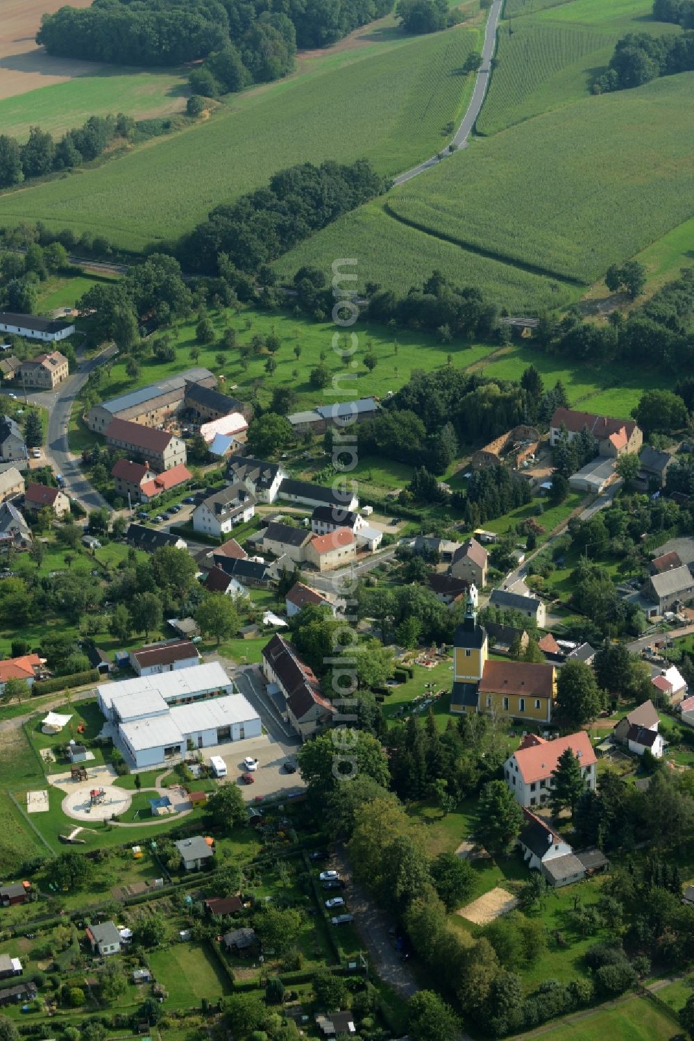 Aerial image Tautenhain (Frohburg) - View of Tautenhain in the state of Saxony