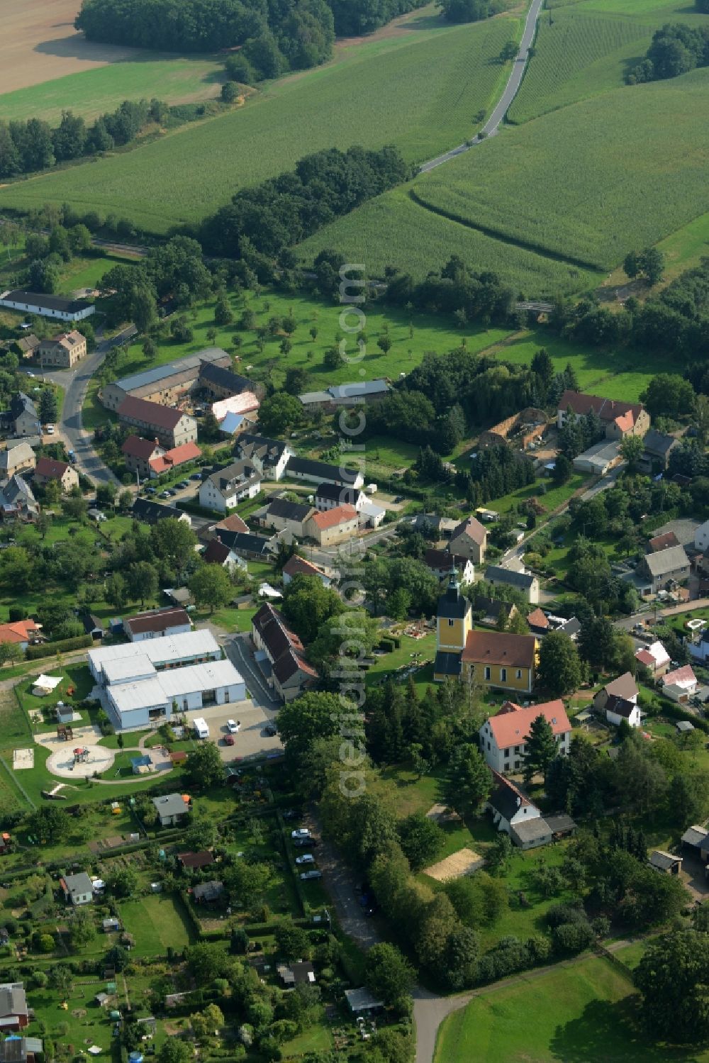 Aerial photograph Tautenhain (Frohburg) - View of Tautenhain in the state of Saxony