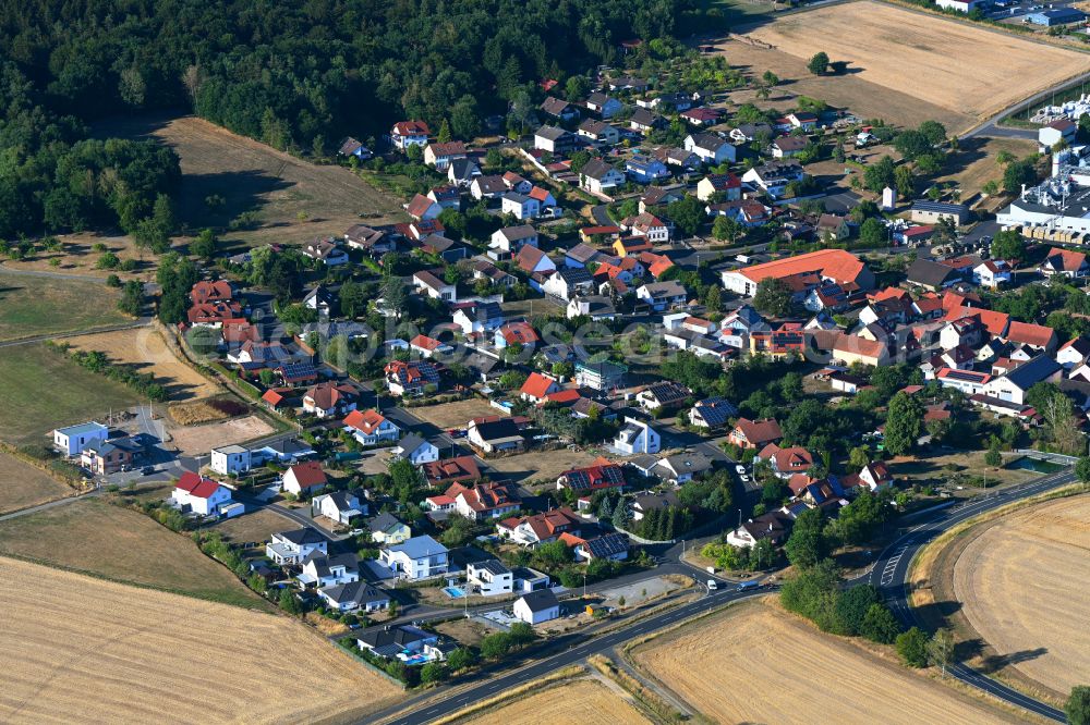 Aerial photograph Thulba - Town View of the streets and houses of the residential areas in Thulba in the state Bavaria, Germany