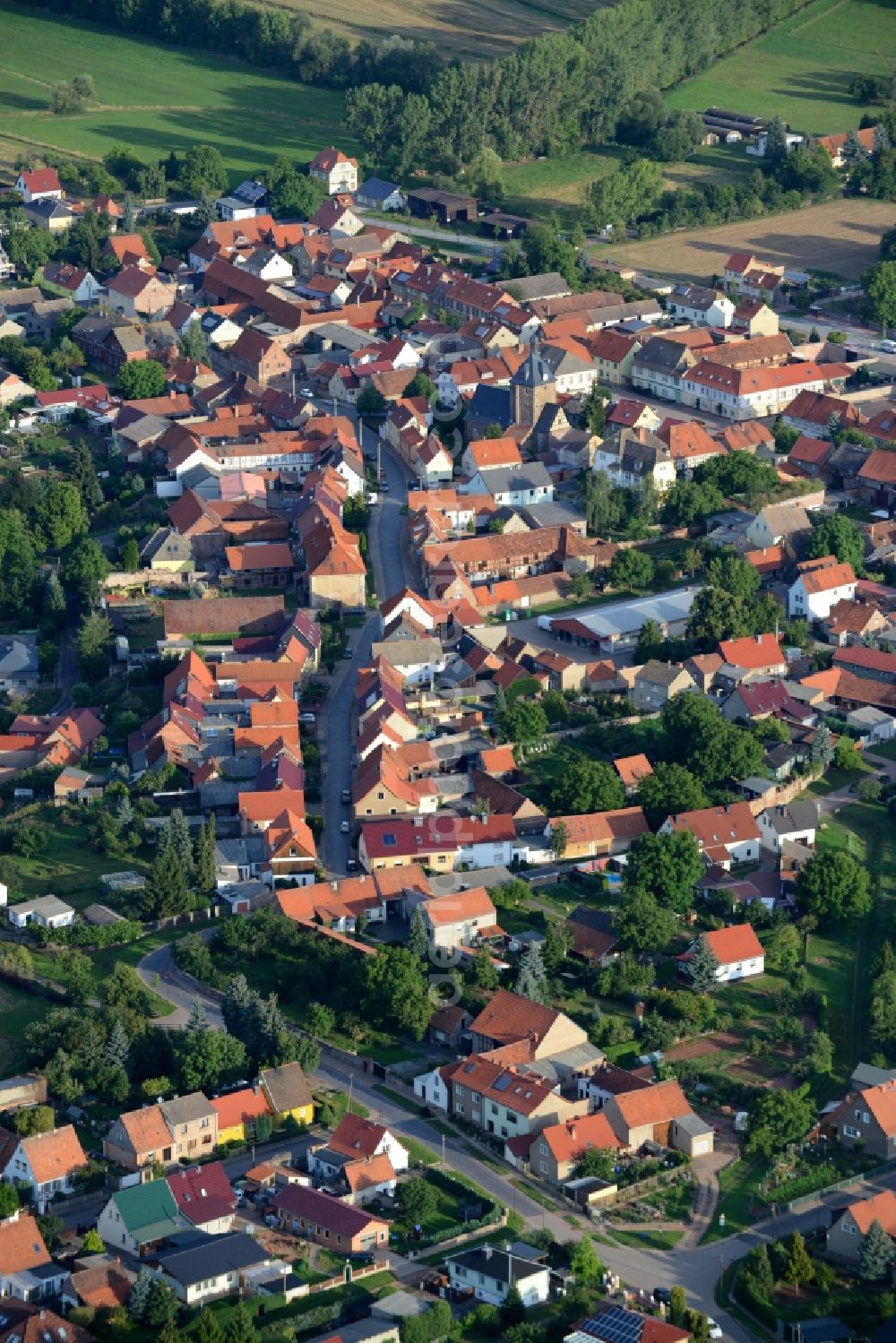 Aerial photograph Tilleda (Kyffhäuser) - View of the village of Tilleda (Kyffhaeuser) in the state of Saxony-Anhalt