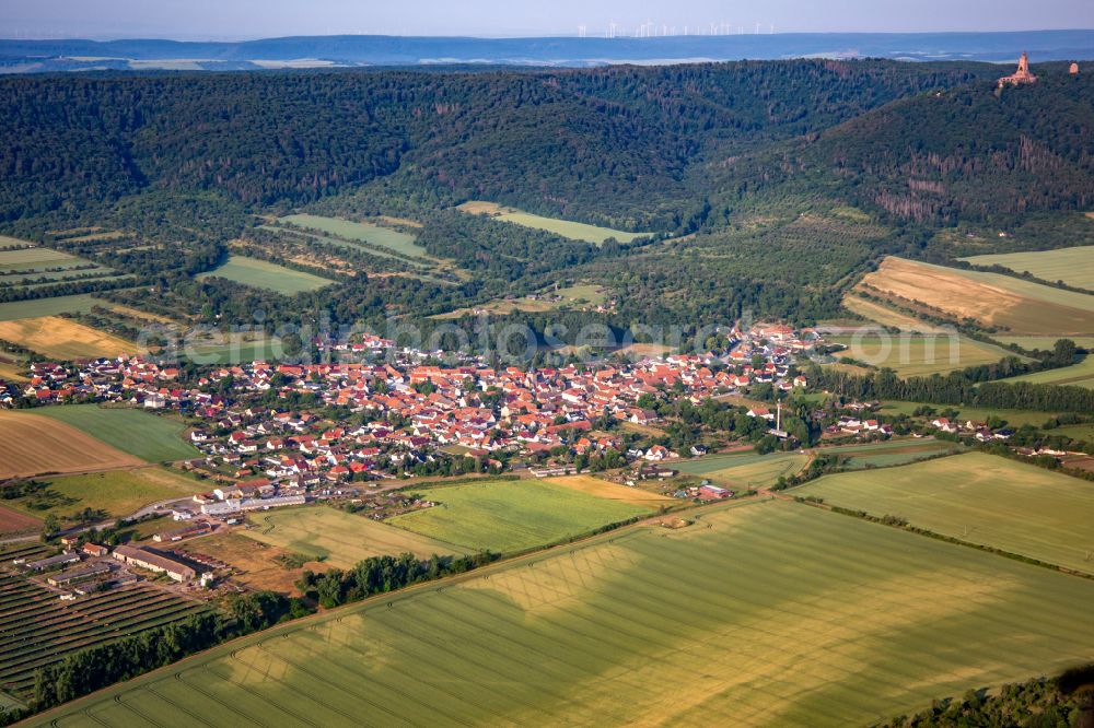 Aerial image Tilleda - Town View of the streets and houses in Tilleda in the state Saxony-Anhalt, Germany