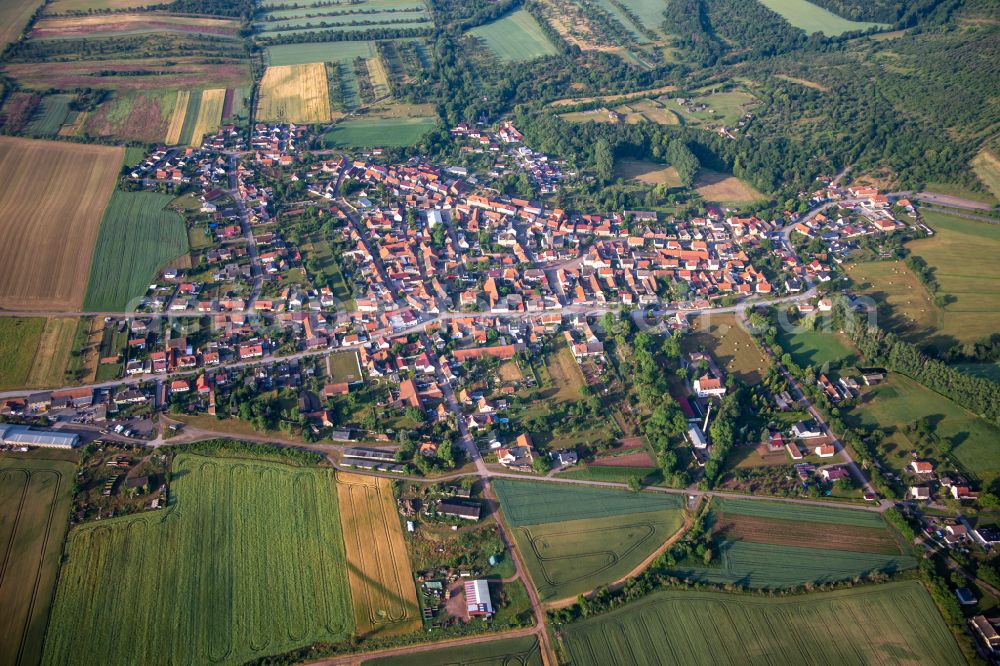 Aerial photograph Tilleda - Town View of the streets and houses in Tilleda in the state Saxony-Anhalt, Germany