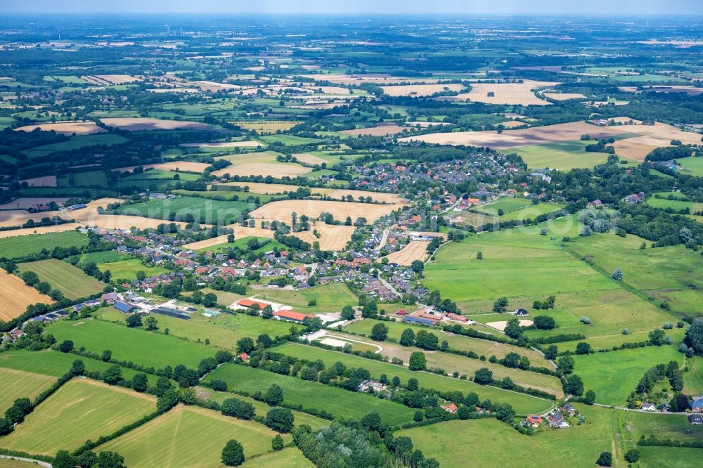 Tremsbüttel from above - Town View Tremsbuettel in the state Schleswig-Holstein, Germany