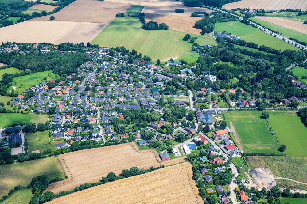 Tremsbüttel from the bird's eye view: Town View Tremsbuettel in the state Schleswig-Holstein, Germany