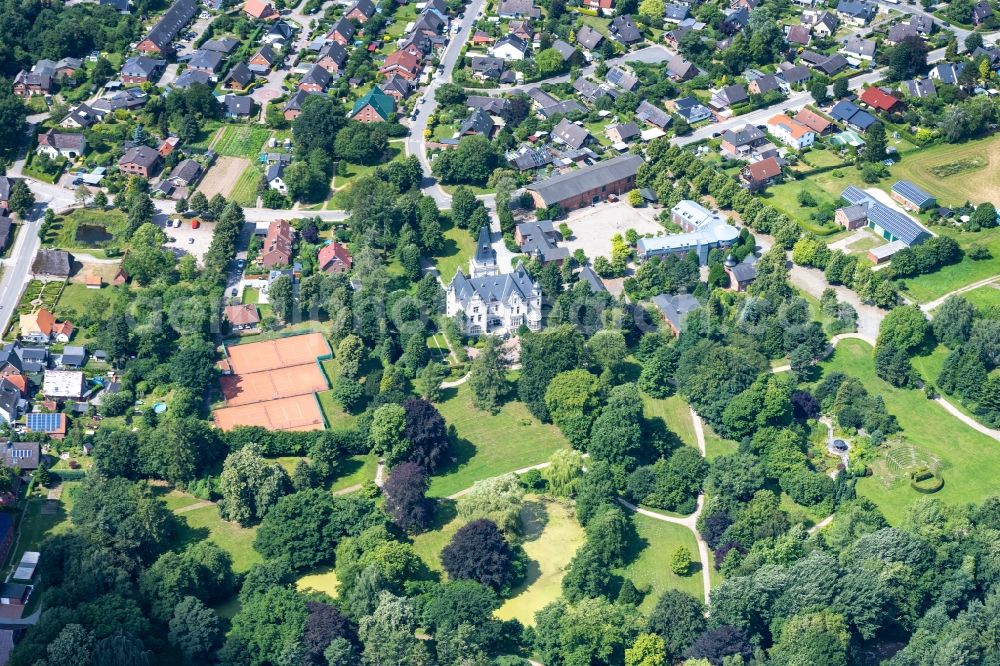 Tremsbüttel from above - Town View Tremsbuettel in the state Schleswig-Holstein, Germany