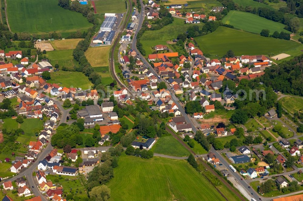 Aerial photograph Twiste - Town View of the streets and houses in Twiste in the state Hesse, Germany