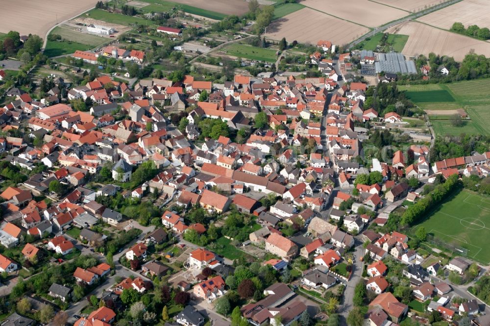 Uelversheim from above - Local view of Uelversheim in the state of Rhineland-Palatinate