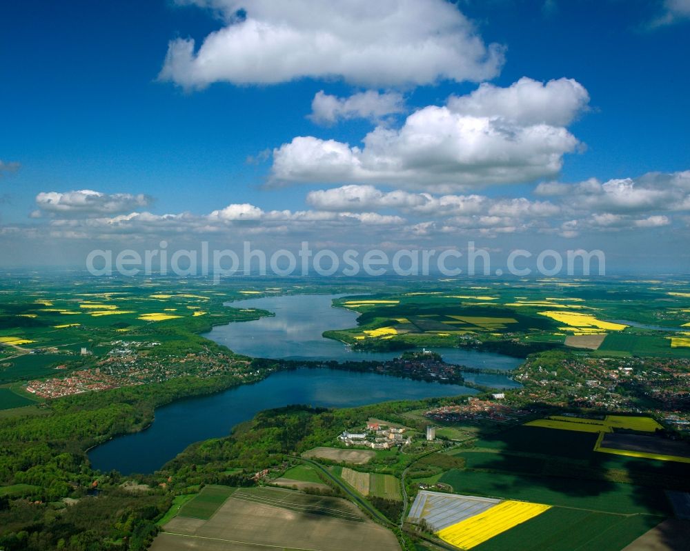 Aerial image Ratzeburg - Village on the banks of the area Ratzeburger See in Ratzeburg in the state Schleswig-Holstein, Germany