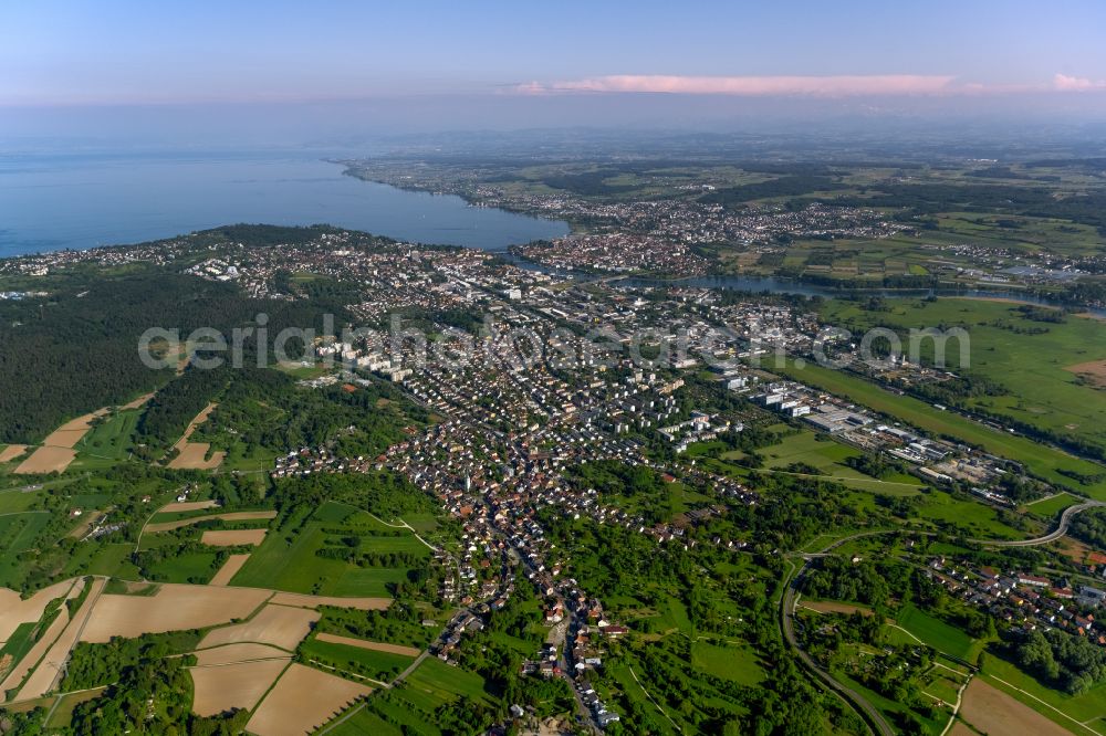 Aerial image Kreuzlingen - Town View of the streets and houses of the residential areas in Kreuzlingen in the canton Thurgau, Switzerland