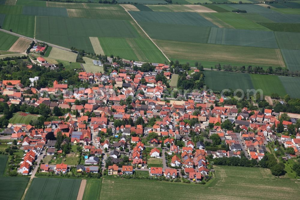 Undenheim from above - Local view of Undenheim in the state of Rhineland-Palatinate