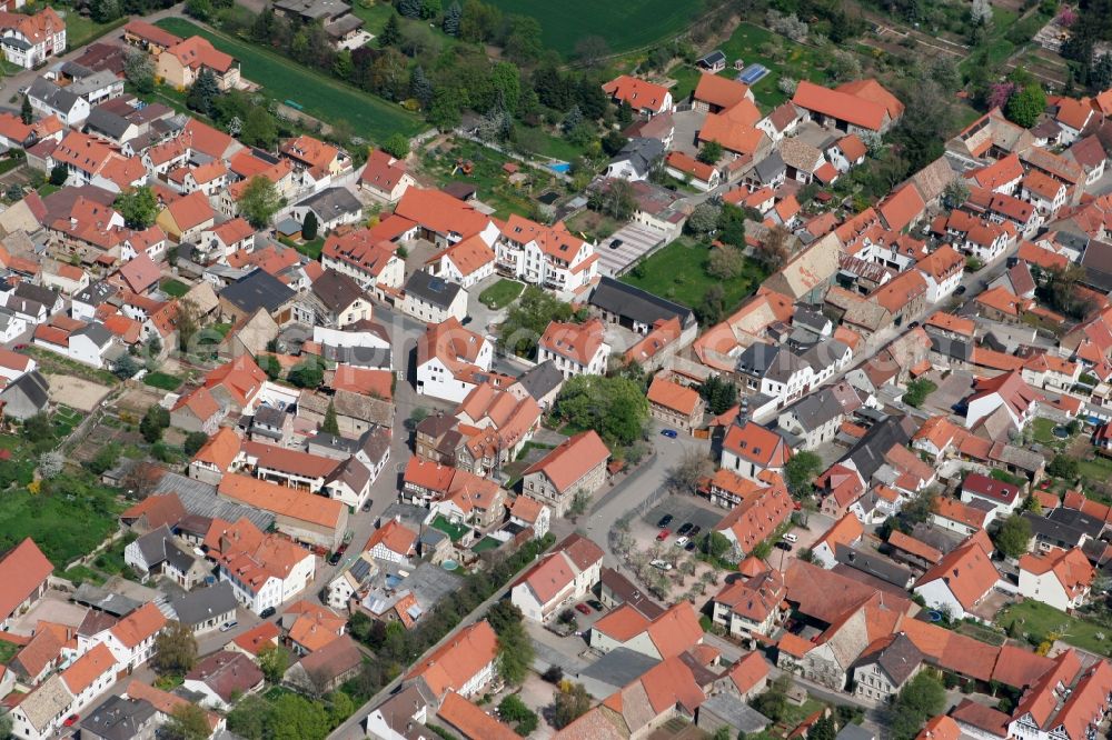 Undenheim from the bird's eye view: Local view of Undenheim in the state of Rhineland-Palatinate