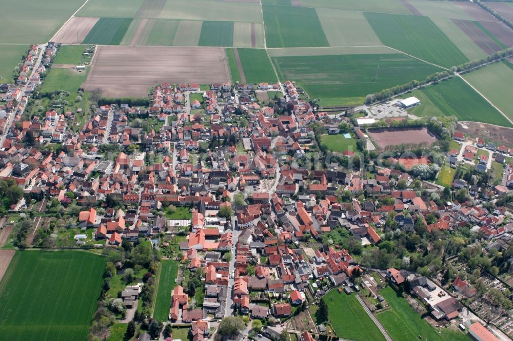 Aerial image Undenheim - Local view of Undenheim in the state of Rhineland-Palatinate