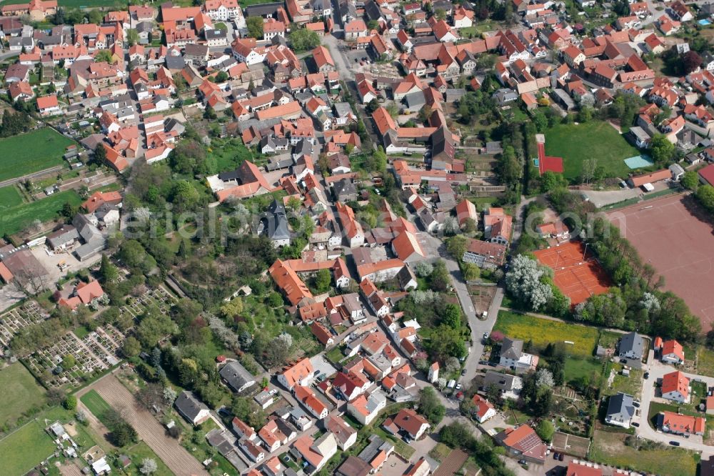 Undenheim from above - Local view of Undenheim in the state of Rhineland-Palatinate