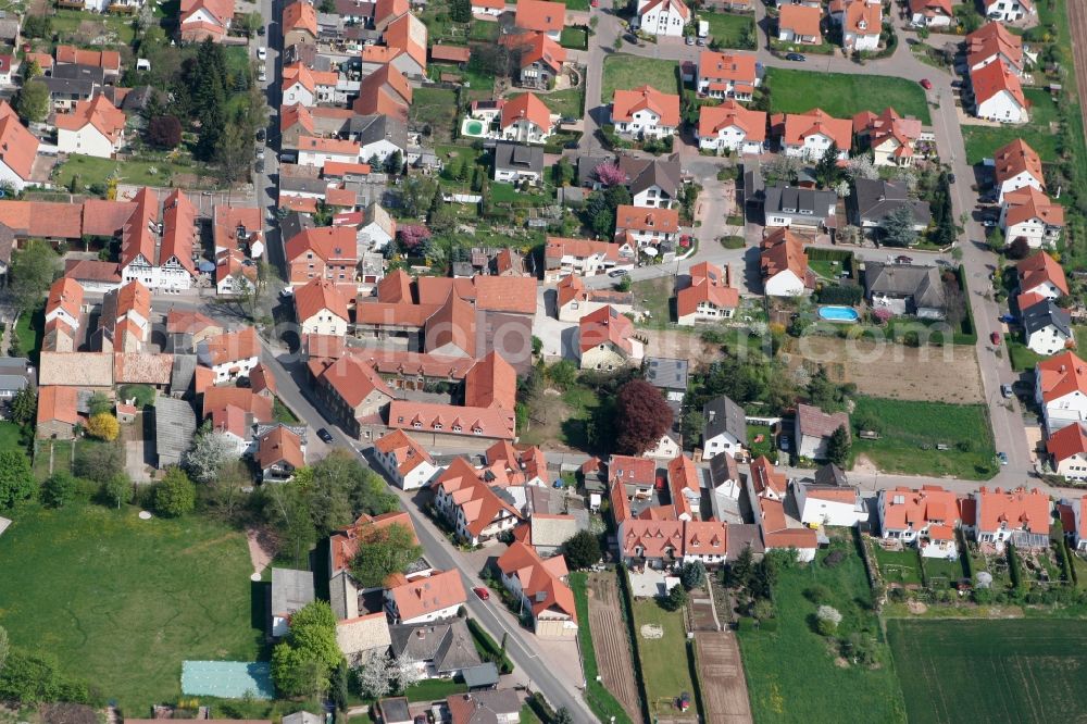 Aerial image Undenheim - Local view of Undenheim in the state of Rhineland-Palatinate