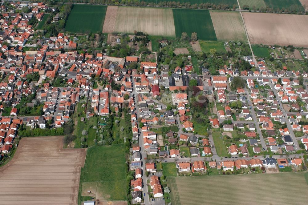 Aerial image Undenheim - Local view of Undenheim in the state of Rhineland-Palatinate