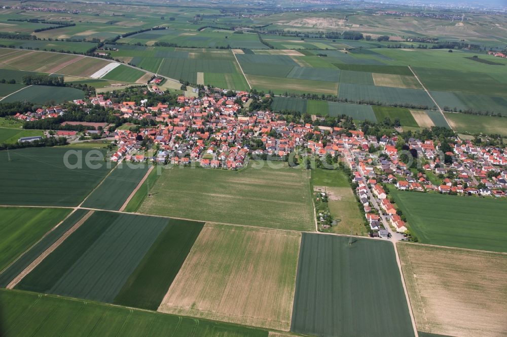 Aerial image Undenheim - Local view of Undenheim in the state of Rhineland-Palatinate