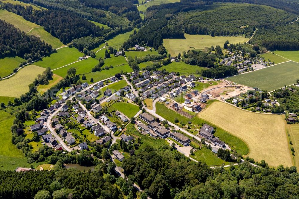 Aerial photograph Usseln - Town View of the streets and houses of the residential areas in Usseln in the state Hesse, Germany