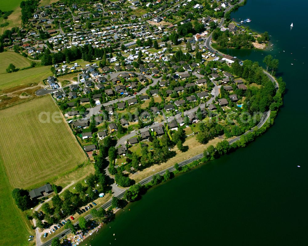 Aerial image Valbert - Town View of the streets and houses of the residential areas in Valbert in the state North Rhine-Westphalia, Germany