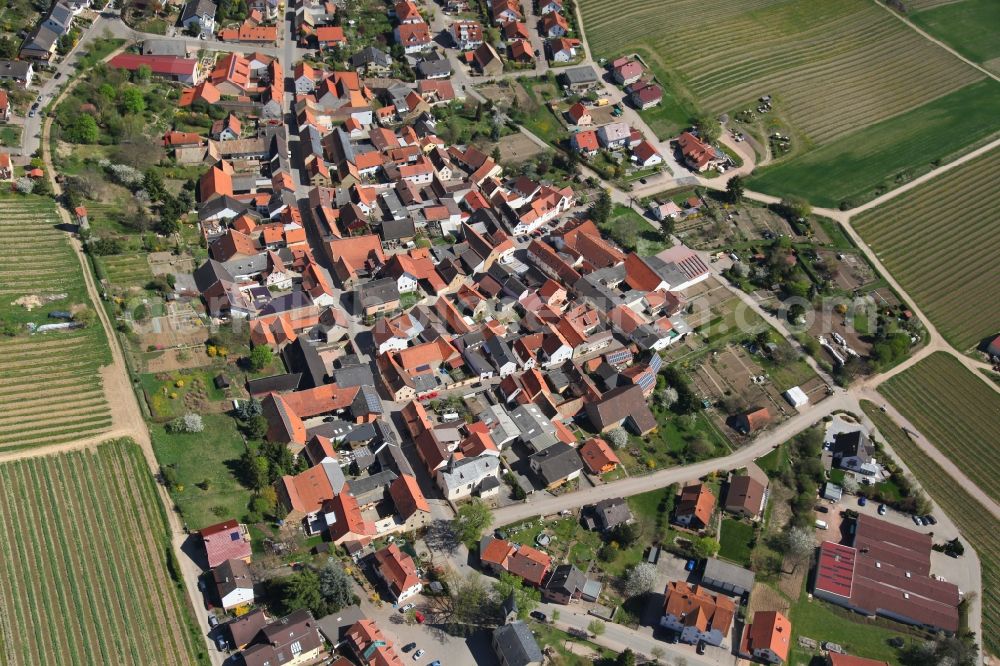 Vendersheim from above - Local view of Vendersheim in the state of Rhineland-Palatinate