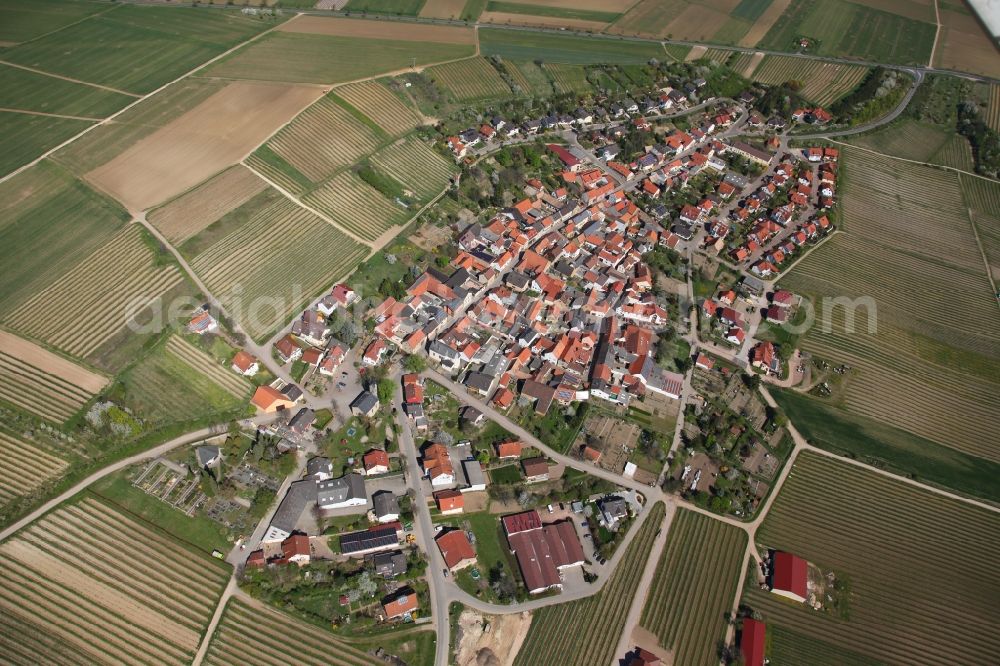 Aerial photograph Vendersheim - Local view of Vendersheim in the state of Rhineland-Palatinate