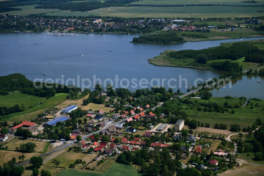 Aerial photograph Vipperow - Town View of the streets and houses of the residential areas in Vipperow in the state Mecklenburg - Western Pomerania, Germany