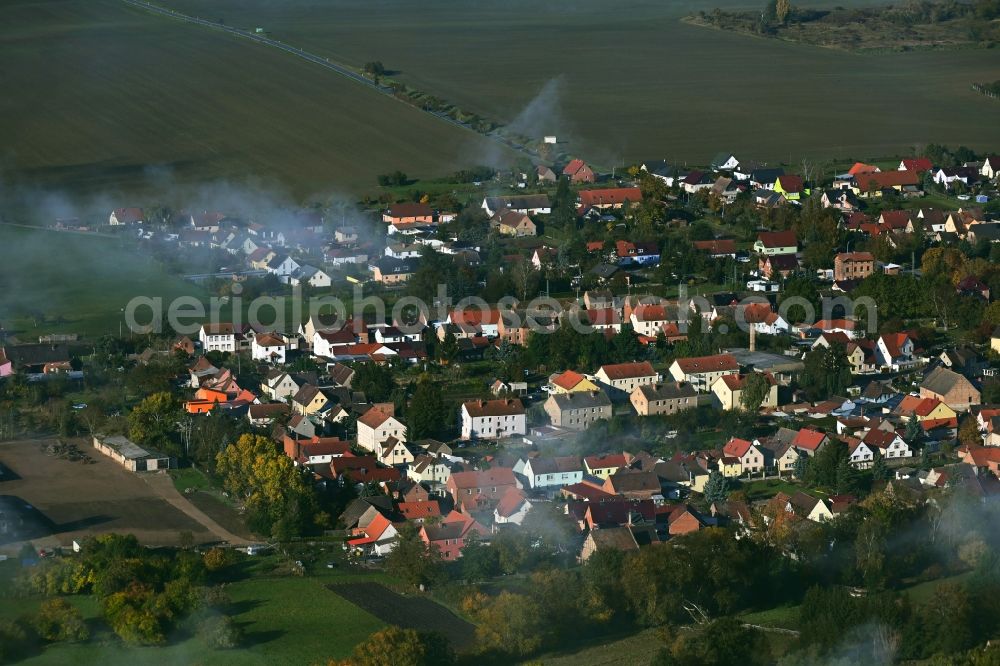 Aerial image Voigtstedt - Town View of the streets and houses of the residential areas in Voigtstedt in the state Thuringia, Germany