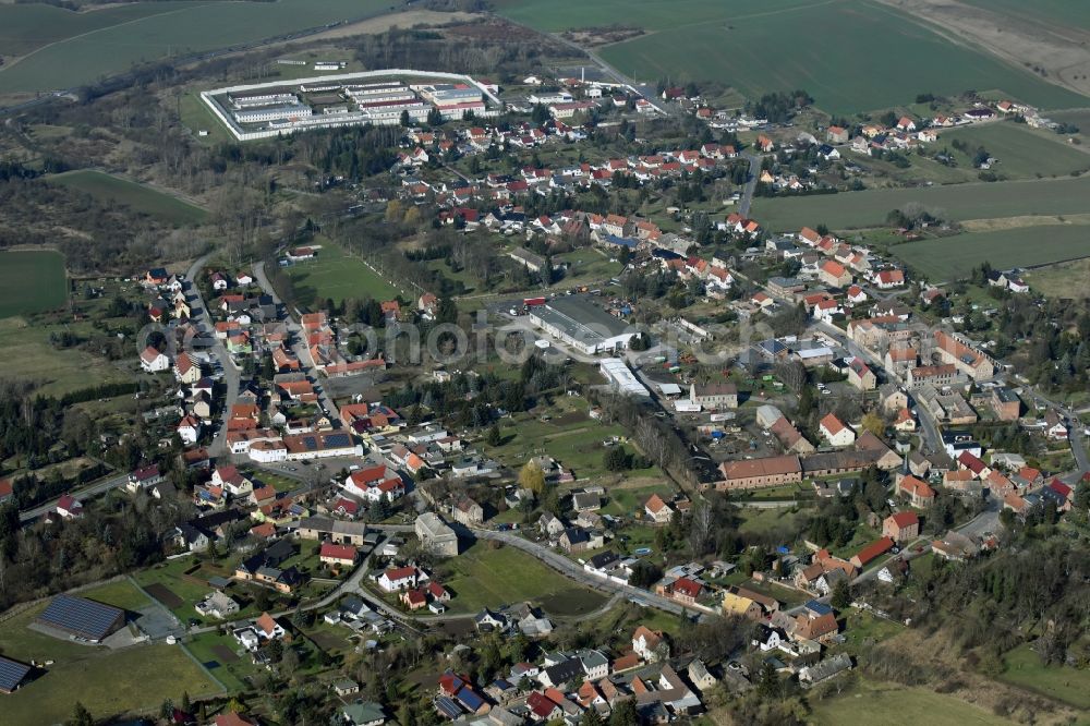 Aerial photograph Volkstedt - Town View of the streets and houses of the residential areas in Volkstedt in the state Saxony-Anhalt