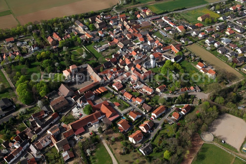 Wachenheim from above - Townscape Wachenheim in the state of Rhineland-Palatinate