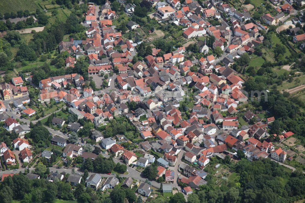 Aerial photograph Wackernheim - Local view of Wackernheim in the state of Rhineland-Palatinate