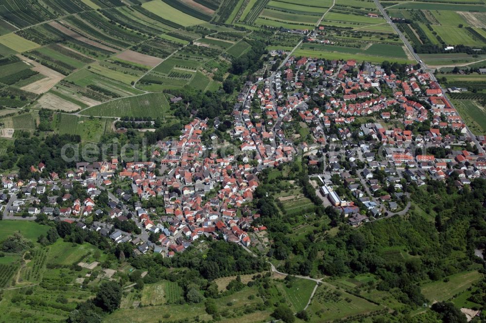 Aerial image Wackernheim - Local view of Wackernheim in the state of Rhineland-Palatinate