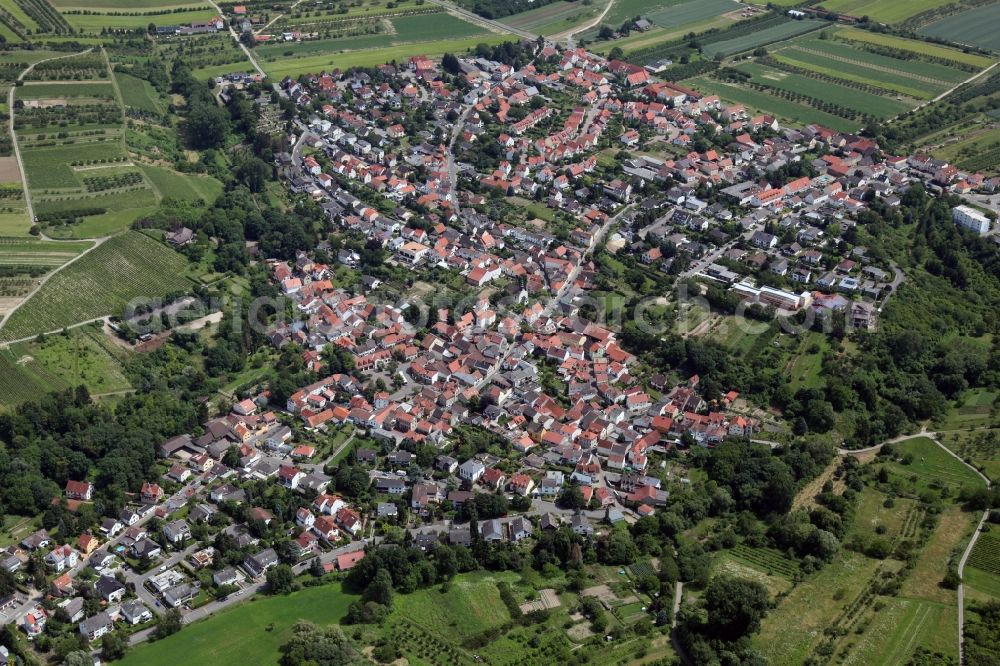 Aerial photograph Wackernheim - Local view of Wackernheim in the state of Rhineland-Palatinate