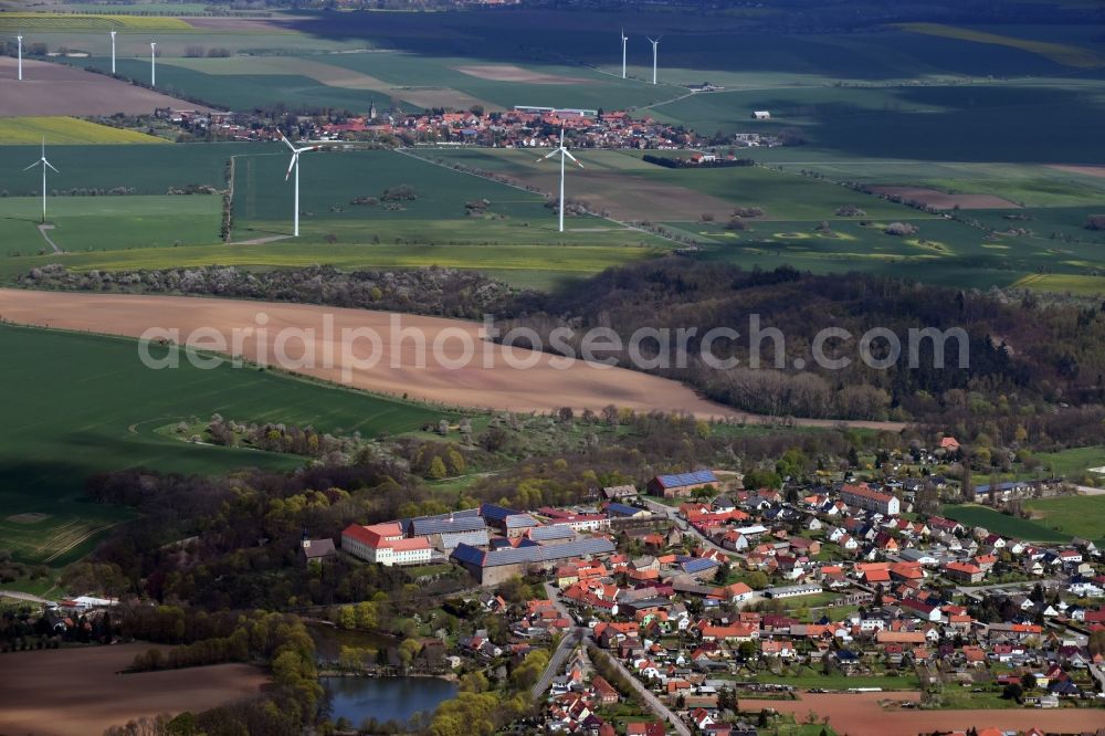 Aerial image Walbeck - Town View of the streets and houses of the residential areas in Walbeck in the state Saxony-Anhalt