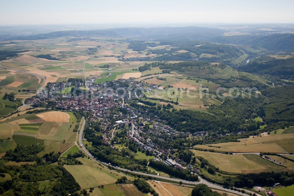 Aerial photograph Waldböckelheim - Town View of the streets and houses of the residential areas in Waldboeckelheim in the state Rhineland-Palatinate